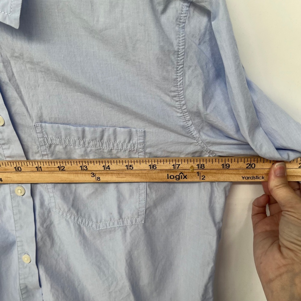J. Crew Garçon classic shirt in cotton poplin Button Down Women 2 Blue BY715 - Picture 8 of 8